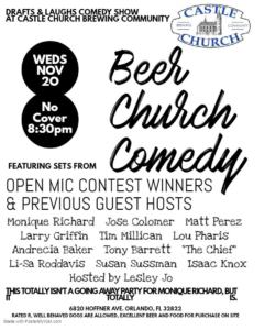 Comedy - Castle Church Community: Beer.Church.Comedy @ Castle Church Brewing Community